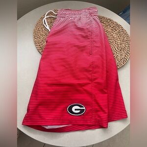 Red Striped Athletic Shorts Georgia Bulldogs